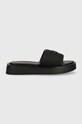 Calvin Klein klapki DRESS FLATFORM W/HW - JQ HW0HW01488 czarny SS24