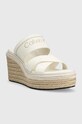 Calvin Klein klapki WEDGE 50HH - HE HW0HW01498 biały SS23