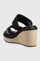 Calvin Klein klapki WEDGE 50HH - HE Cholewka: Materiał tekstylny, Skóra naturalna, Wnętrze: Materiał syntetyczny, Skóra naturalna, Podeszwa: Materiał syntetyczny