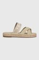 beżowy Tommy Hilfiger klapki SEASONAL WEBBING SANDAL Damski