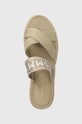 Tommy Hilfiger papucs SEASONAL WEBBING SANDAL bézs FW0FW07181