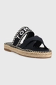 Tommy Hilfiger klapki SEASONAL WEBBING SANDAL granatowy