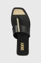 fekete Dkny bőr flip-flop DEJA