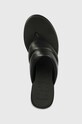 Кожени джапанки Tommy Jeans SANDAL PADDED черен EN0EN02075