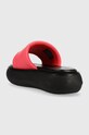 Obuwie Tommy Jeans klapki skórzane VOLUME SANDAL EN0EN02076 różowy