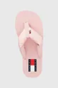 rózsaszín Tommy Jeans flip-flop FLAG EVA BEACH SANDAL