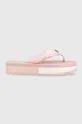 rózsaszín Tommy Jeans flip-flop WEBBING MID BEACH SNDL NW STRP Női