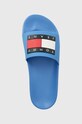 Tommy Jeans klapki FLAG POOL SLD ESS niebieski EN0EN02115