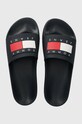 Tommy Jeans papuci FLAG POOL SLD ESS sintetic bleumarin EN0EN02115