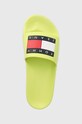 Pantofle Tommy Jeans FLAG POOL SLD ESS zelená EN0EN02115