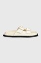 Tommy Jeans papucs FANCY SANDAL szintetikus bőr bézs EN0EN02136
