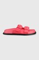 Šľapky Tommy Jeans FANCY SANDAL imitácia kože ružová EN0EN02136