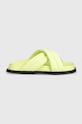 Tommy Jeans papuci FANCY PADDED SANDAL imitatie de piele verde EN0EN02175