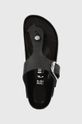Birkenstock japonki skórzane Gizeh Big Buckle czarny 1023337