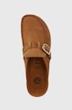 Semišové pantofle Birkenstock Buckley hnědá 1024028