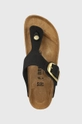 μαύρο Δερμάτινες σαγιονάρες Birkenstock Gizeh Big Buckle