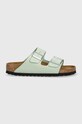 Semišové pantofle Birkenstock Arizona SFB semišová kůže zelená 1024213