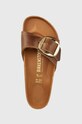 Birkenstock bőr papucs MADRID BIG BUCKLE barna 1006524