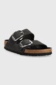Birkenstock slapi de piele ARIZONA BIG BUCKLE 1011074 negru SS23