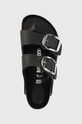 Birkenstock slapi de piele ARIZONA BIG BUCKLE negru 1011074