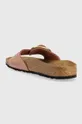 Obuwie Birkenstock klapki skórzane Madrid Big Buckle 1024039 różowy