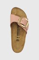 Кожаные шлепанцы Birkenstock Madrid Big Buckle розовый 1024039