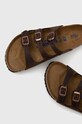 Замшеві шльопанці Birkenstock FLORIDA коричневий 53901