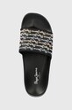 Pepe Jeans papuci SLIDER negru PLS70127