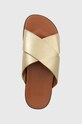 Шкіряні шльопанці UGG Solivan Crossband золотий 1144973.PGMT