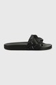 Шлепанцы Kurt Geiger London Meena Eagle Drench каблук отсутствует чёрный 8650300979.BLACK