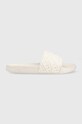 Pantofle Tommy Hilfiger TH MONOGRAM POOL SLIDE plochý bílá FW0FW06987