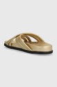 Cipők Tommy Hilfiger bőr papucs STRAP FEMININE SANDAL GOLDEN FW0FW06994 arany