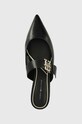 Kožne natikače Tommy Hilfiger TH POINTY FEMININE MULE crna FW0FW06997