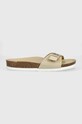 Tommy Hilfiger klapki zamszowe TH MULE SANDAL SUEDE płaski beżowy FW0FW07071