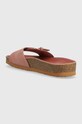 Obuwie Tommy Hilfiger klapki zamszowe TH MULE SANDAL SUEDE FW0FW07071 różowy