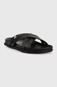 Кожени чехли Tommy Hilfiger STRAP FEMININE SANDAL FW0FW07081 черен SS23