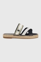 sötétkék Tommy Hilfiger papucs GOLDEN WEBBING SANDAL Női