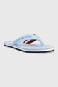 Žabky Tommy Hilfiger TOMMY ESSENTIAL ROPE SANDAL modrá