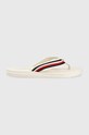 Žabky Tommy Hilfiger TOMMY ESSENTIAL COMFORT SANDAL textilný biela FW0FW07147