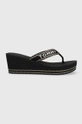 crna Japanke Tommy Hilfiger TOMMY WEBBING H WEDGE SANDAL Ženski