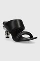 Karl Lagerfeld klapki skórzane IKON HEEL KL39005.000 czarny SS23