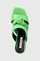 Karl Lagerfeld klapki skórzane PANACHE zielony KL30126.0GG