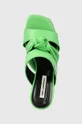 zielony Karl Lagerfeld klapki skórzane PANACHE