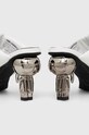 Obuv Kožené šľapky Karl Lagerfeld IKON HEEL KL39005.011 biela