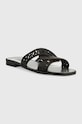 Karl Lagerfeld klapki skórzane SKOOT KL80429.000 czarny SS23