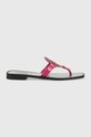 Karl Lagerfeld japonki skórzane SKOOT KL80408.0FP różowy SS23
