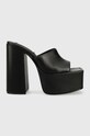 Steve Madden klapki skórzane Trixie słupek czarny SM11002169.017