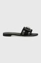 Guess klapki ELYZE2 tekstylny czarny FL6E2L.FAL19.BLKPL
