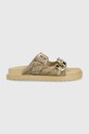 Guess papuci FATEMA2 textil bej FL6FT2.FAL03.BEIBR