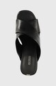 Guess klapki skórzane LANTZ2 czarny FL6TZ2.LEA03.BLACK